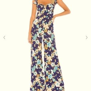 For Love & Lemons Magnolia Ruffled Jumpsuit